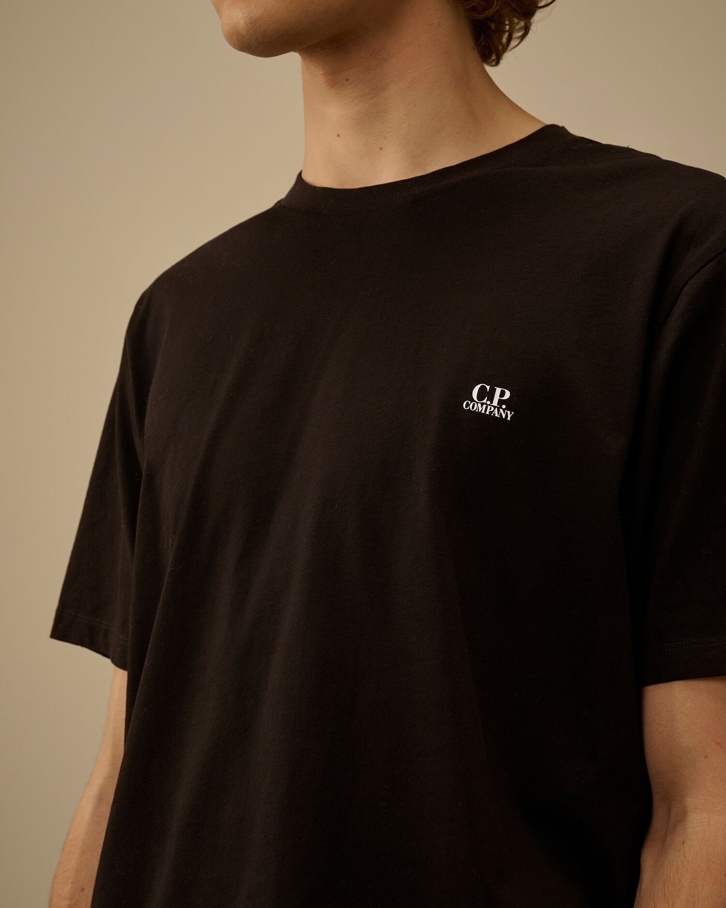 30/1 Jersey Short Sleeve Goggle T-Shirt, BLACK