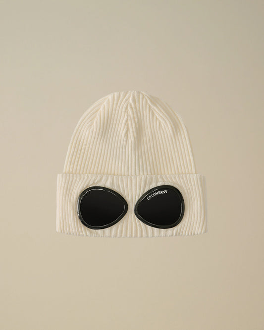 Cotton Goggle Beanie, GAUZE WHITE