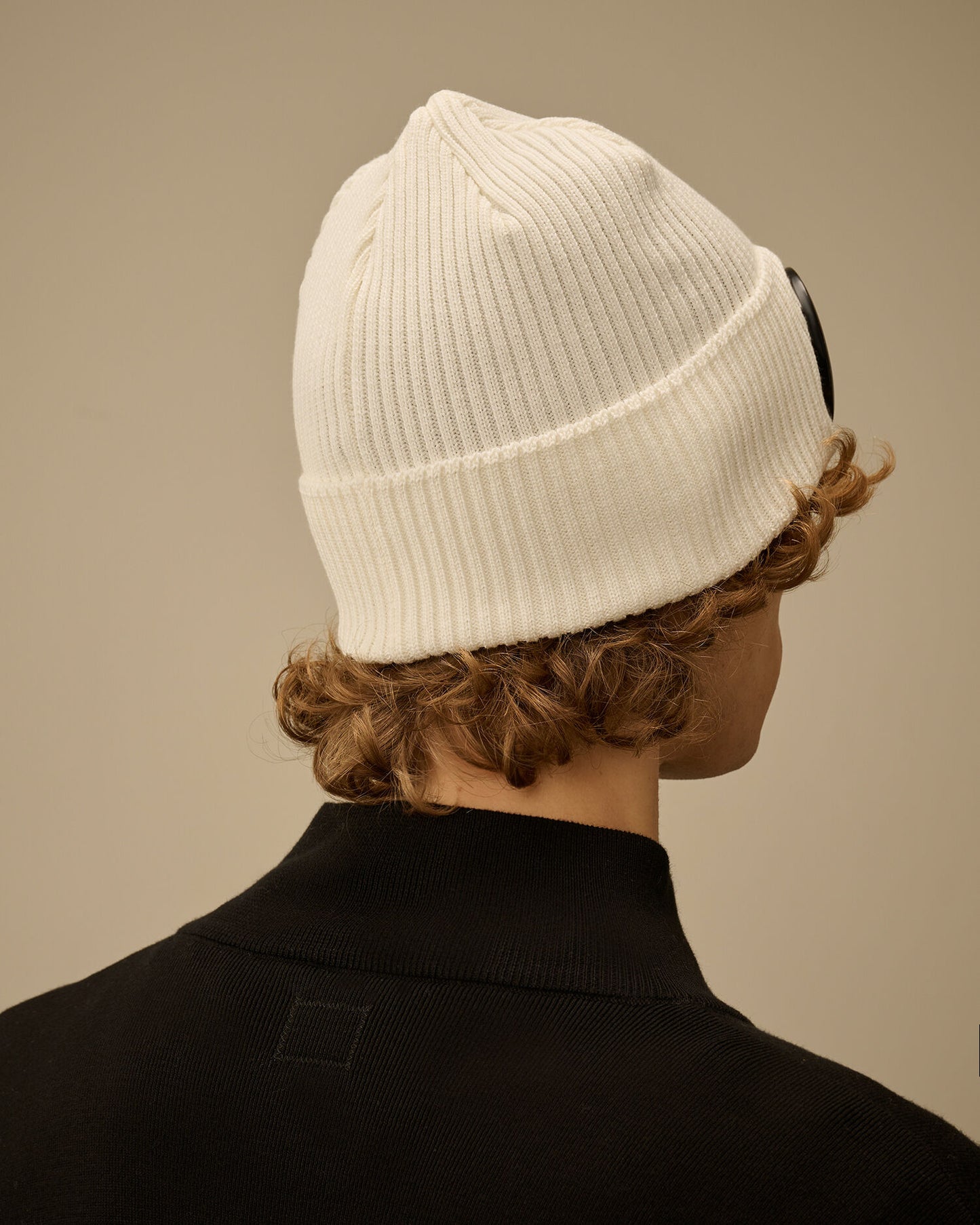 Cotton Goggle Beanie, GAUZE WHITE